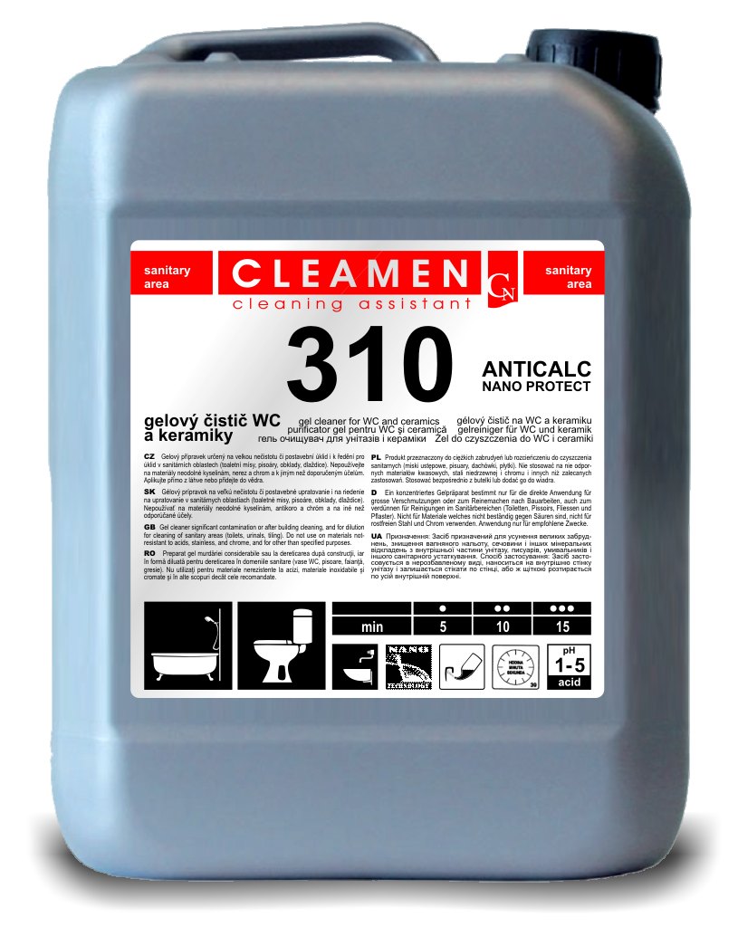CLEAMEN 310 extra kyselý na WC a keramiku 5 l