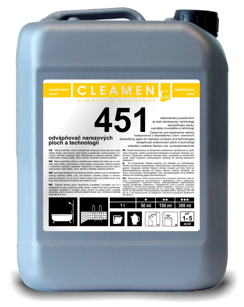 CLEAMEN 451 odvápňovač nerezových ploch a technologií 6 kg