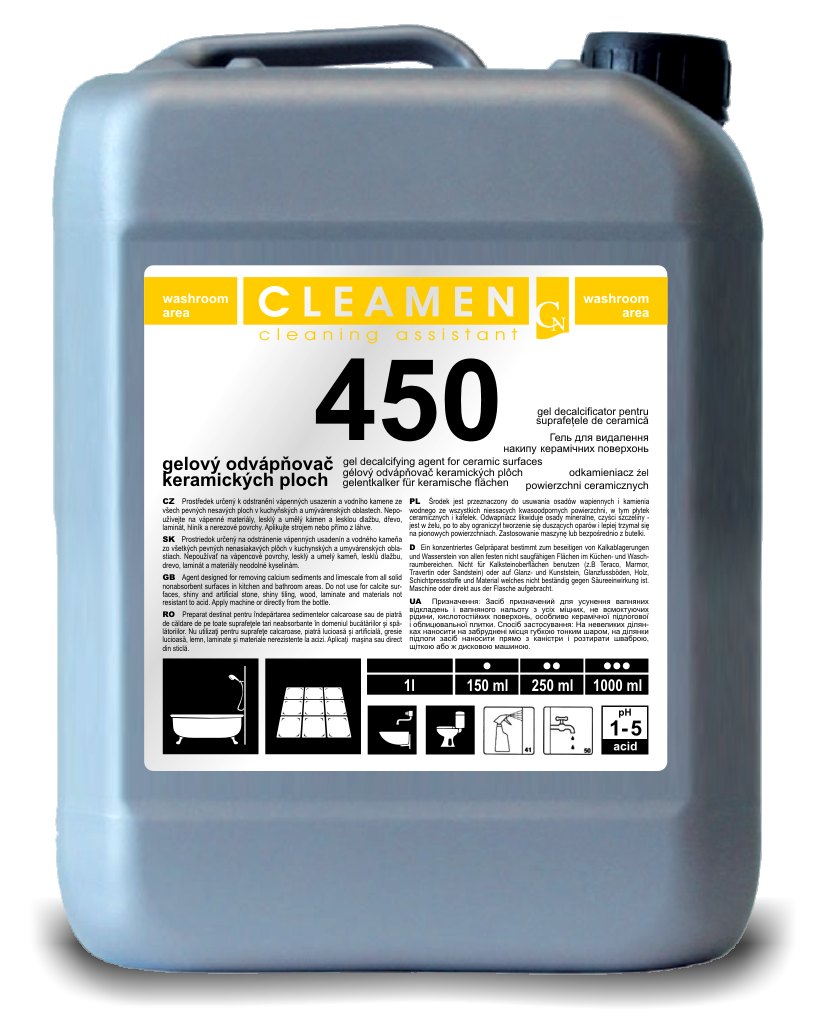 CLEAMEN 450 gelový odvápňovač ploch 5 L