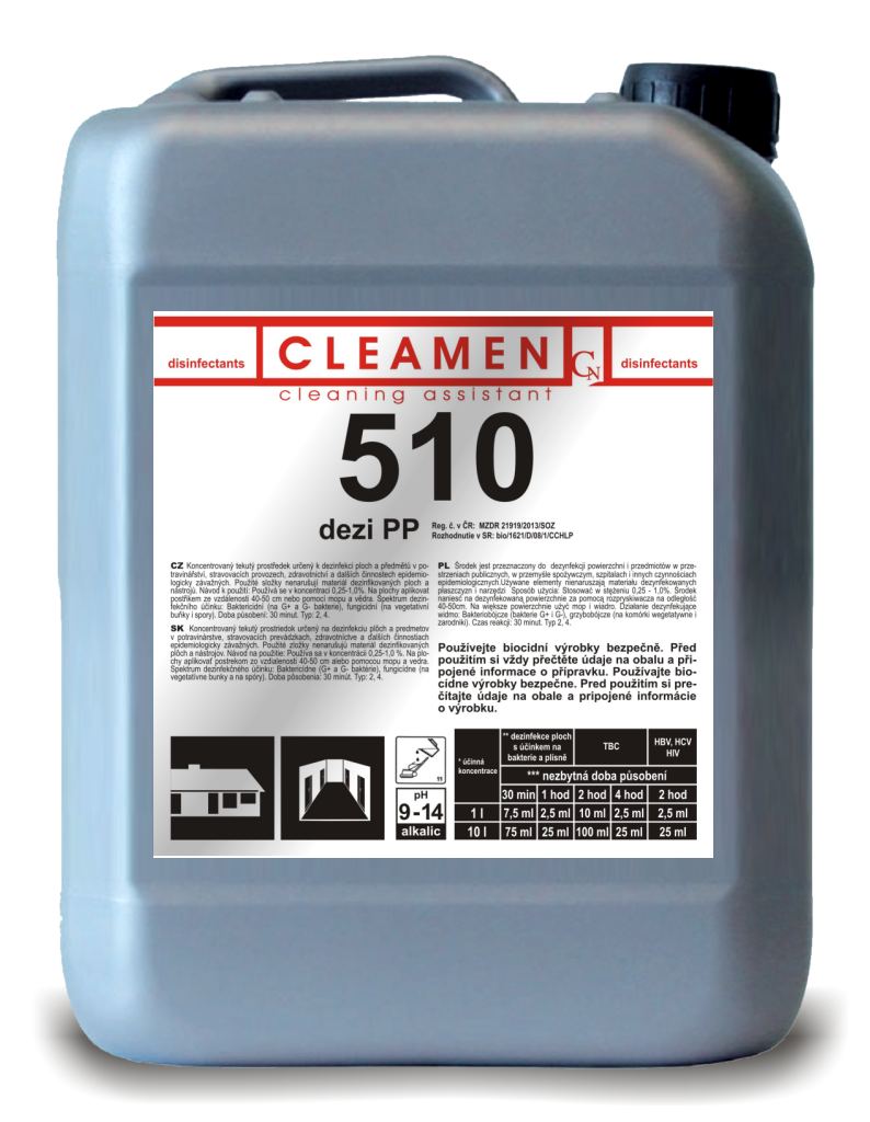 CLEAMEN 510 dezi PP (pevné plochy) 5 L