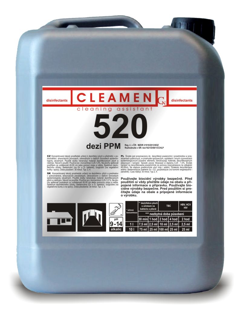 CLEAMEN 520 dezi PPM (pevné plochy s mycím účinkem) 5 L